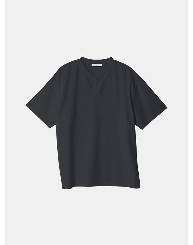 이카룩 IKALOOK 데일리 트임 브이넥 반팔티 DD1MMST151 착용컷