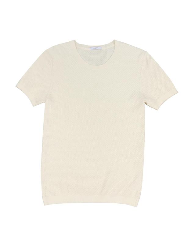 이카룩 와이드넥 루즈핏 니트 반팔 티셔츠 STEE108A 착용컷