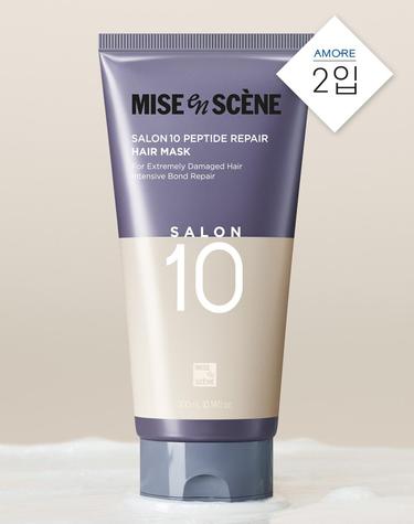 미쟝센 살롱10 펩타이드 리페어 헤어마스크 215ml 2입