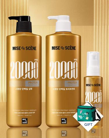 미쟝센 [VIP전용] 프로틴테라피클리닉20000 토탈세트 (샴푸 1000ml+트리트먼트 1000ml+오일세럼 100ml)