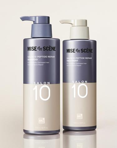 미쟝센 살롱10 펩타이드 리페어 샴푸/트리트먼트 500ml 1입 (옵션)