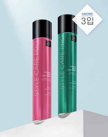 미쟝센 스타일케어 헤어스프레이 스트롱/내추럴 홀드 300ML 3입