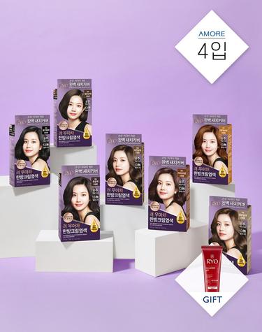 [샴푸112ml증정] 우아채멋내기새치크림 4입 (옵션)