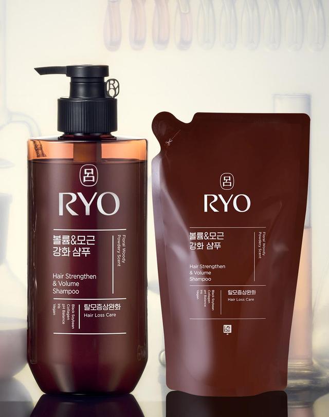 려 함빛/흑운 샴푸 480ml + 리필 400ml 착용컷