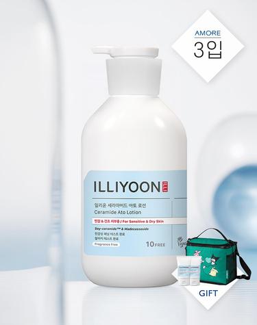 [VIP전용][산리오 보냉백 선착순 증정]일리윤 세라마이드 아토 로션 총 1792ML 대용량 구성 (564ML×3 + 50ML×2 증정) 