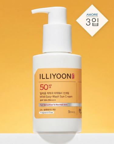 일리윤 저자극 이지워시 선크림 150ML 3입
