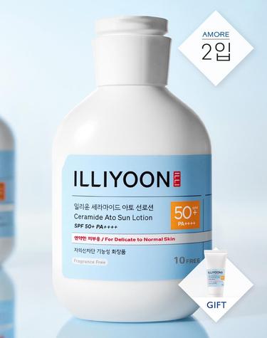 일리윤 세라마이드 아토 선로션 180ml 2입+증정