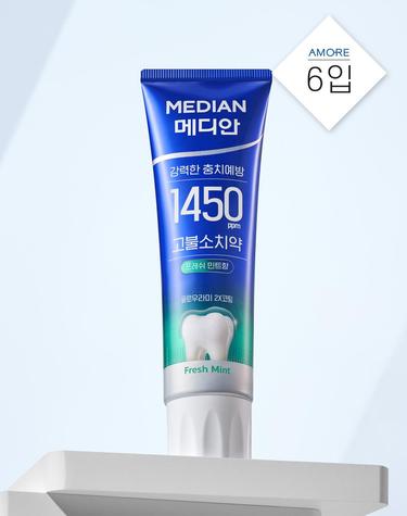 메디안 1450 고불소치약 프레쉬민트 100g 3입 2개