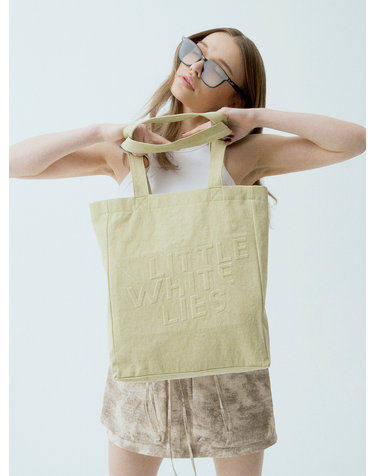 CANDY CRUSH DENIM TOTE v MUSTARD (캔디크러시 데님 토트 v 머스타드)