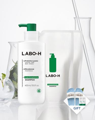 라보에이치 [VIP전용] 두피강화 샴푸 400ml + 리필 400ml 2입 + 50ml 증정 2개