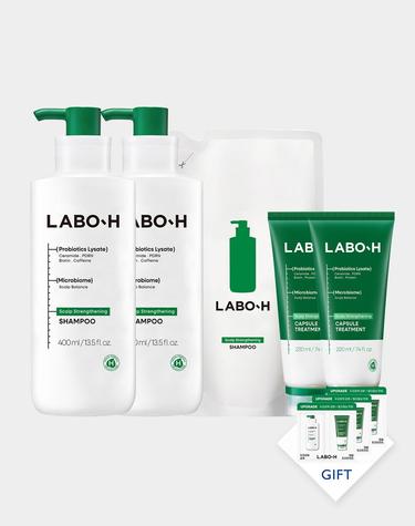 [금주한정/시크릿특가] 두피강화 샴푸 탈모증상완화 400ml 2개 + 리필 1개 +캡슐 트리트먼트 220ml 2개