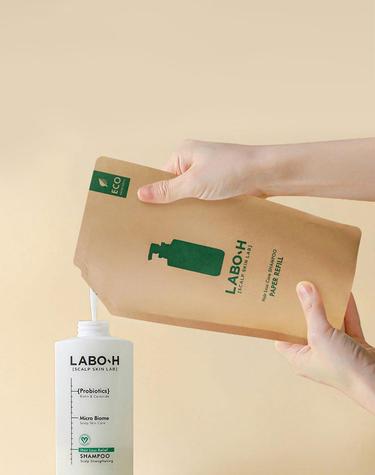 라보에이치 두피강화클리닉 샴푸 탈모증상완화 종이리필 400ml