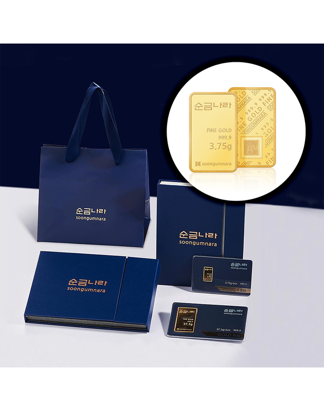 한국금거래소 [순금나라] 24K 포나인 999.9 미니골드바 3.75g 착용컷