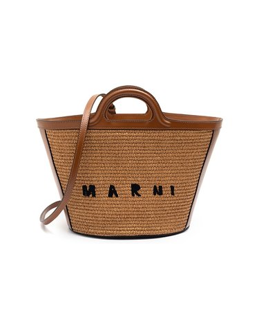 [MARNI] 마르니 라피아 트로피칼리아 로고 토트백 BMMP0068Q0-P3860-00M50