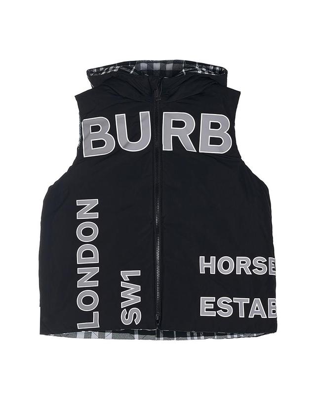 버버리 키즈 [버버리 키즈] 남아 후드 패딩 베스트 8053693 C KB6 LOGAN RVS GILET A1189 (12-14) 착용컷