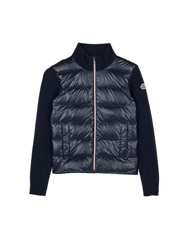 [몽클레어 키즈] FW25 아동 로고 패딩 집업 가디건 9B00006 M1241 745 (8-10)
