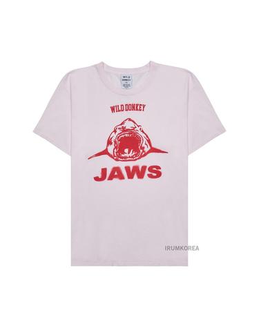 [와일드 동키] SS25 공용 죠스 티셔츠 T JAWS DYED LIGHT PINK