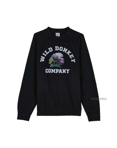 [와일드 동키] FW25 공용 WD 치프 맨투맨 FR WD CHIEF BLACK
