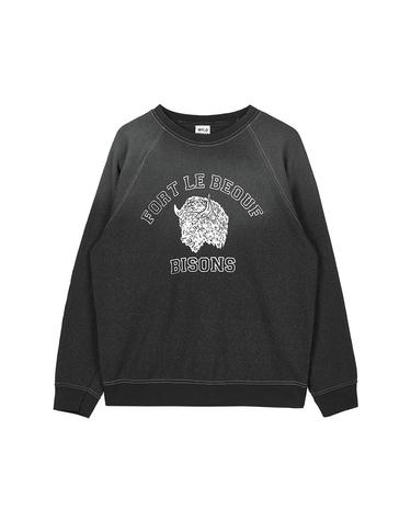 [와일드 동키] FW25 공용 바이슨스 맨투맨 FR BISONS FADED BLACK