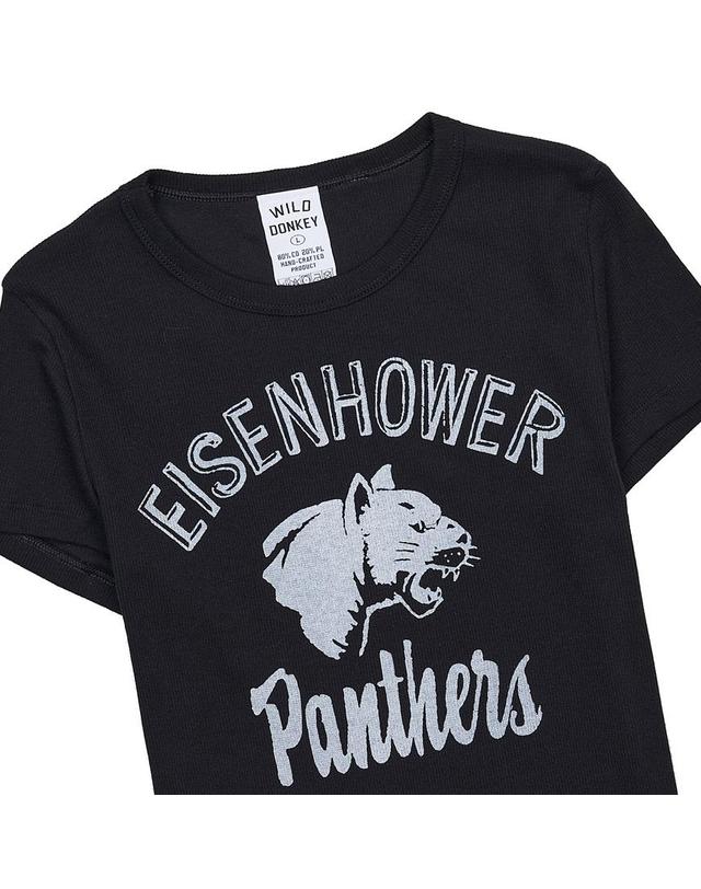 와일드 동키 [와일드 동키] SS25 여성 아이젠하워 티셔츠 TC EISENHOWER BLACK 착용컷