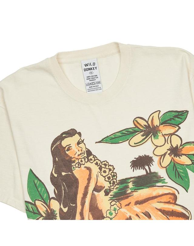 와일드 동키 [와일드 동키] SS25 공용 하와이안 티셔츠 T HAWAIIAN TEA DYED 착용컷