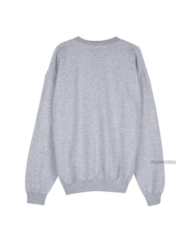 와일드 동키 [와일드 동키] FW25 공용 네버 기브 업 맨투맨 FG NEVER GIVE UP HEATHER GREY 착용컷