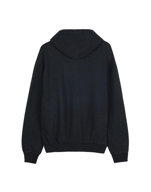 와일드 동키 [와일드 동키] FW25 공용 베티 바이크 후디 FC BETTY BIKE DYED OLD BLACK 착용컷