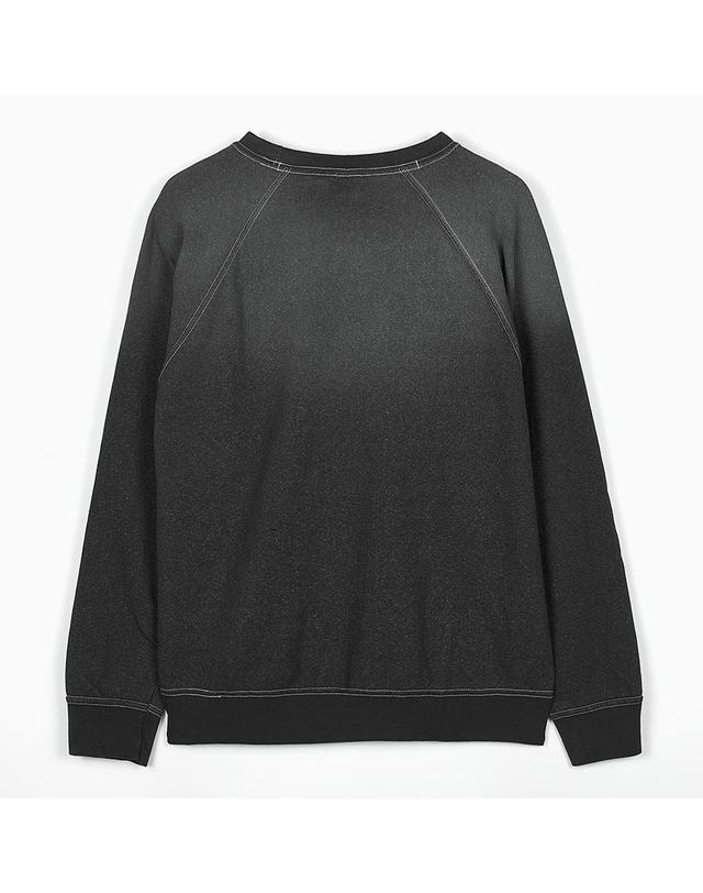 와일드 동키 [와일드 동키] FW25 공용 바이슨스 맨투맨 FR BISONS FADED BLACK 착용컷
