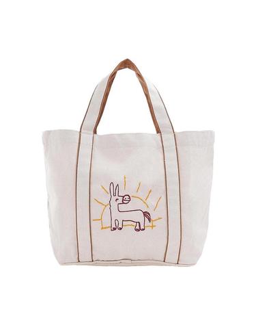 [와일드 동키] SS26 공용 동키 스크리블 토트백 BG DONKEY SCRIBBLE NATURAL MASTARD