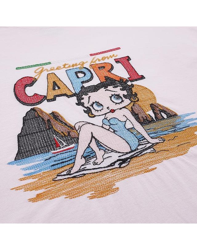 와일드 동키 [와일드 동키] SS26 공용 카프리 티셔츠 T CAPRI LIGHT DYED PINK 착용컷