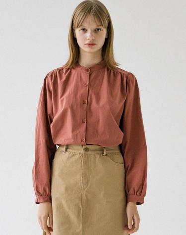 아더로브 로고 베이직 헨리넥 블라우스 AST193002-PK
