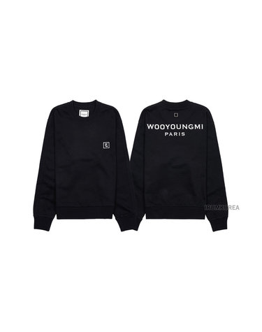 [WOOYOUNGMI] FW24 남성 백로고 맨투맨 M243TS27 723B