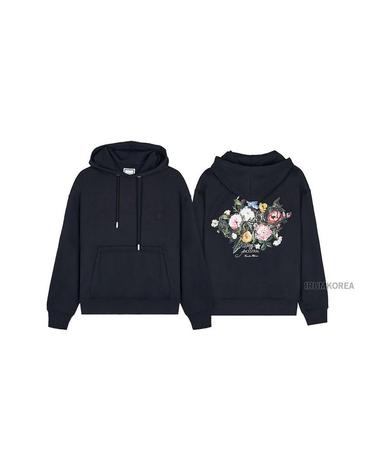 [WOOYOUNGMI] FW25 남성 플라워 백로고 후디 W253TS36 723B