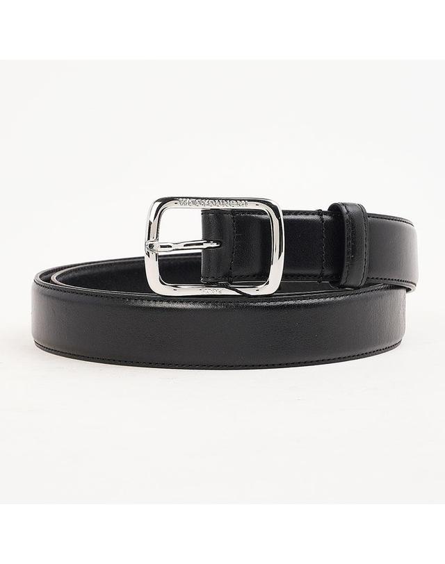 우영미 [WOOYOUNGMI] FW25 남성 스몰 로고 레더 벨트 W253BE01 674B 착용컷