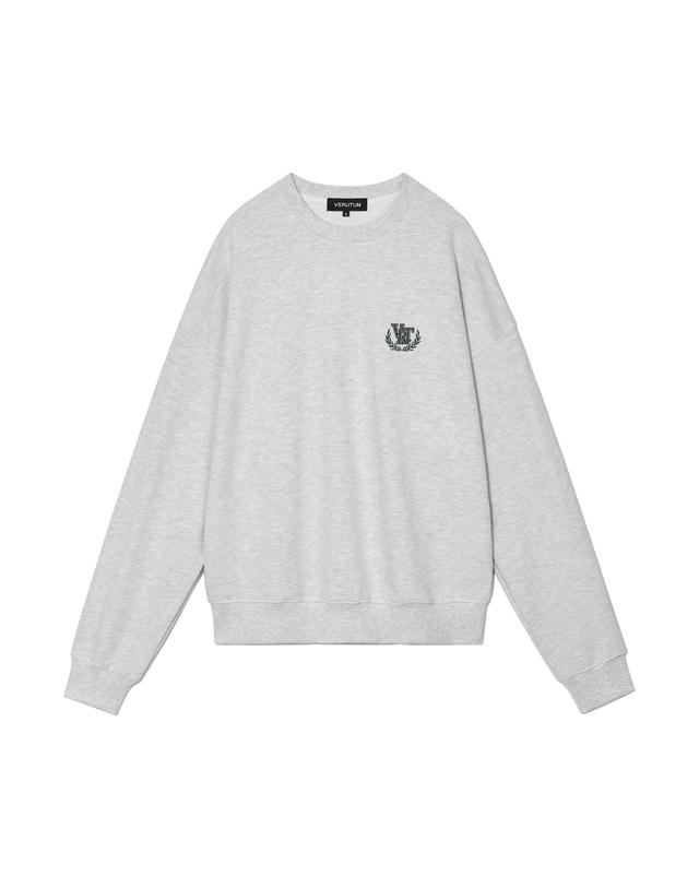 베루툼골프 VRT Laurel Logo Sweatshirts White Melange Grey 착용컷