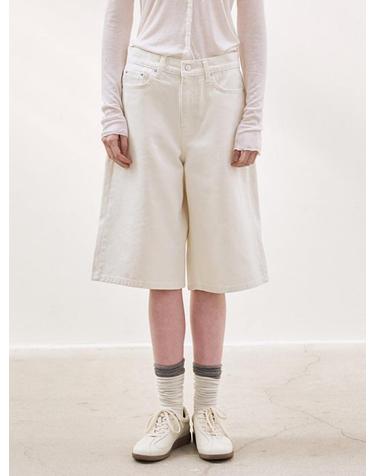 cotton half pants (ivory)