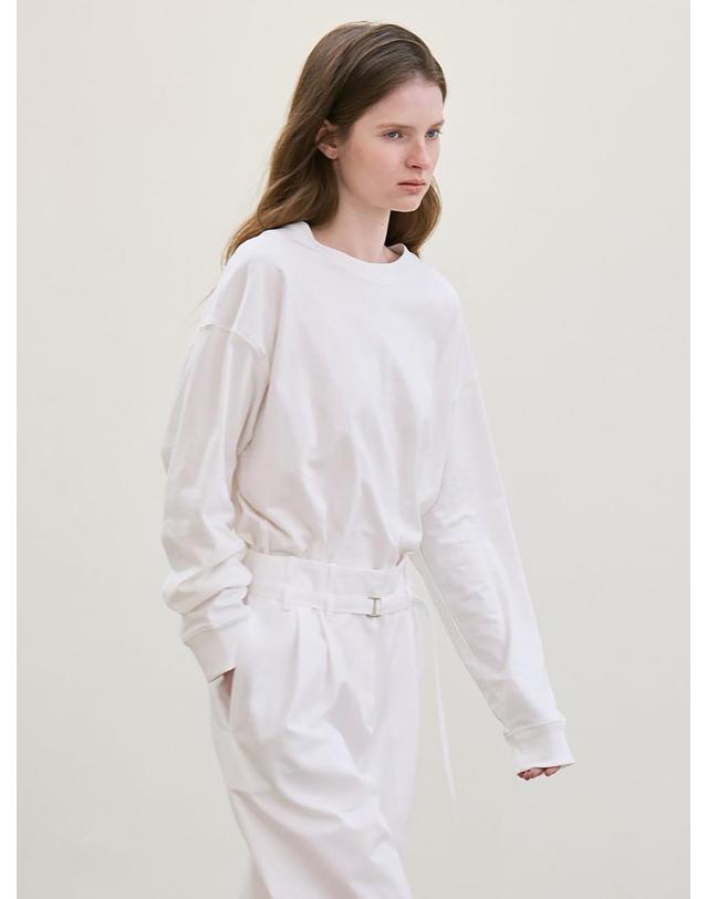 르 comfort sweat shirt (white) 착용컷