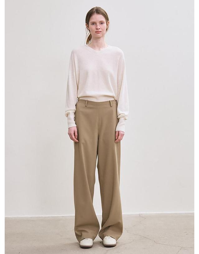 르 lessence comfort banding pants (beige) 착용컷