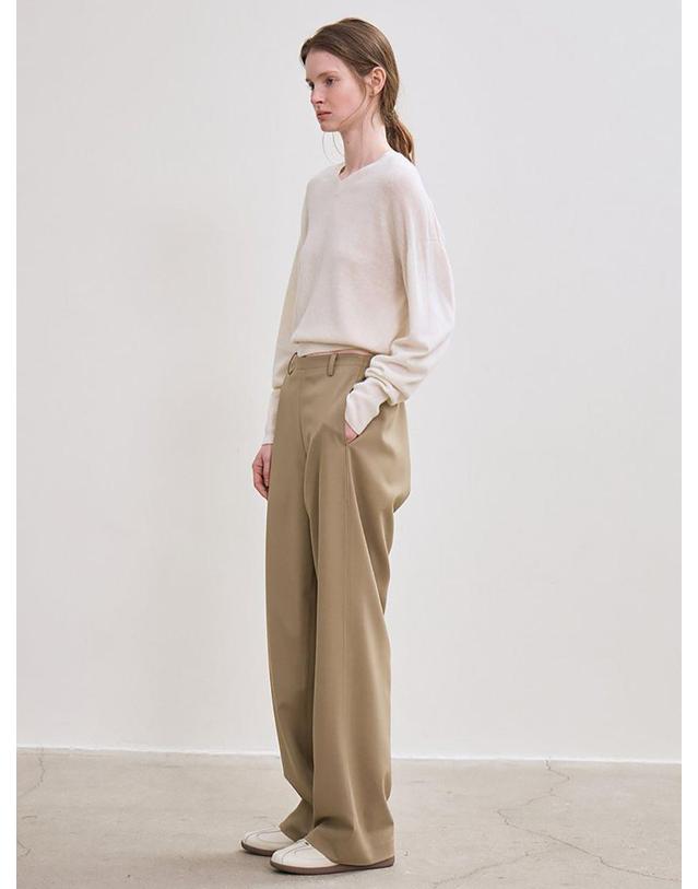 르 lessence comfort banding pants (beige) 착용컷