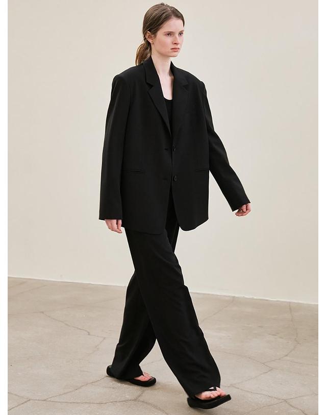 르 lessence comfort banding pants (black) 착용컷