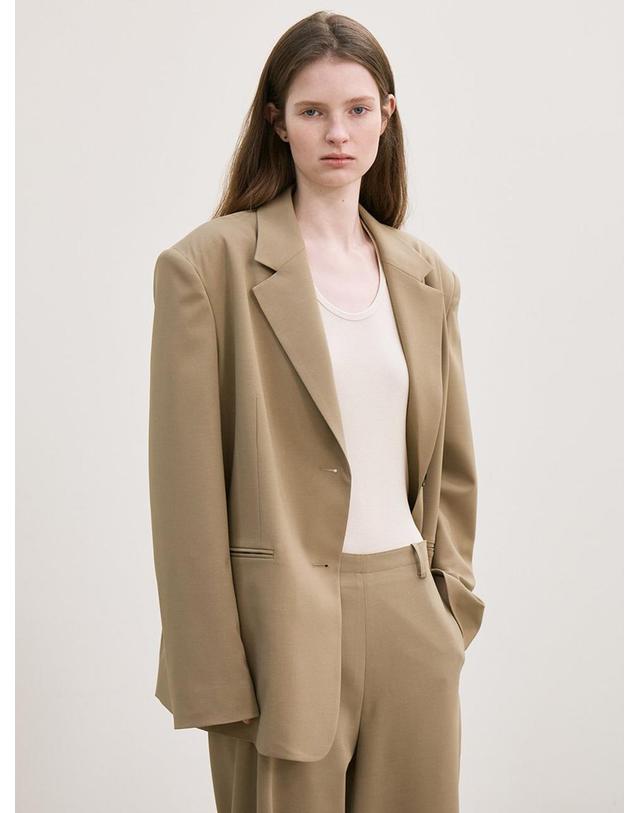 르 lessence summer blazer (beige) 착용컷