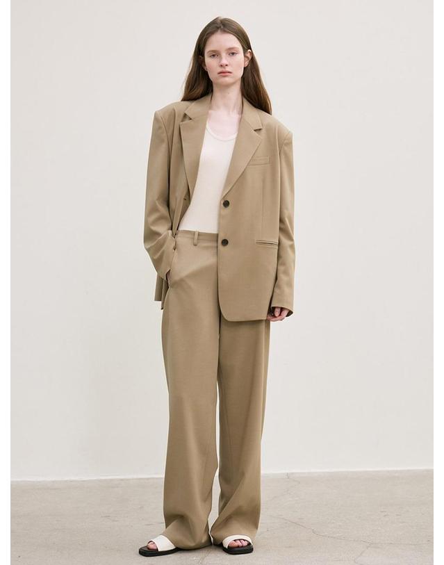 르 lessence summer blazer (beige) 착용컷