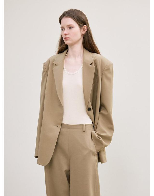 르 lessence summer blazer (beige) 착용컷