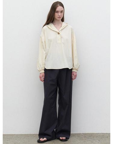 Hoody blouse (cream)
