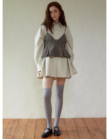라르고 Boxy shirt onepiece (khaki beige)