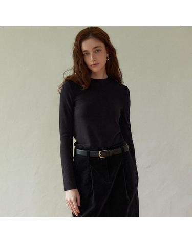 Angora long sleeve T-shirt (black)