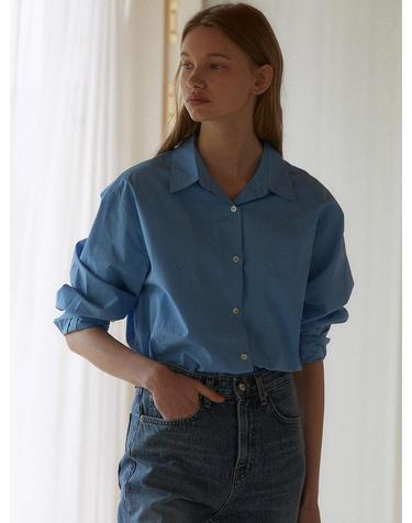 라르고 loose fit shirt (blue)