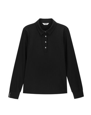 여성 골프 에센셜 소매트임 긴팔 티셔츠 VLTSO891_BK