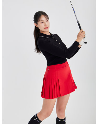 여성 골프 플리츠 큐롯 VLCUO801_RE