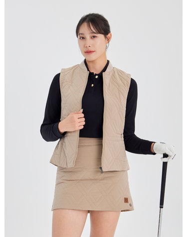 여성 골프 퀼팅 패딩 베스트 VLVTO901_BE
